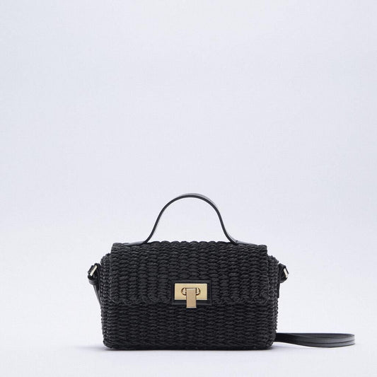 Hand-Held Straw Woven Bag