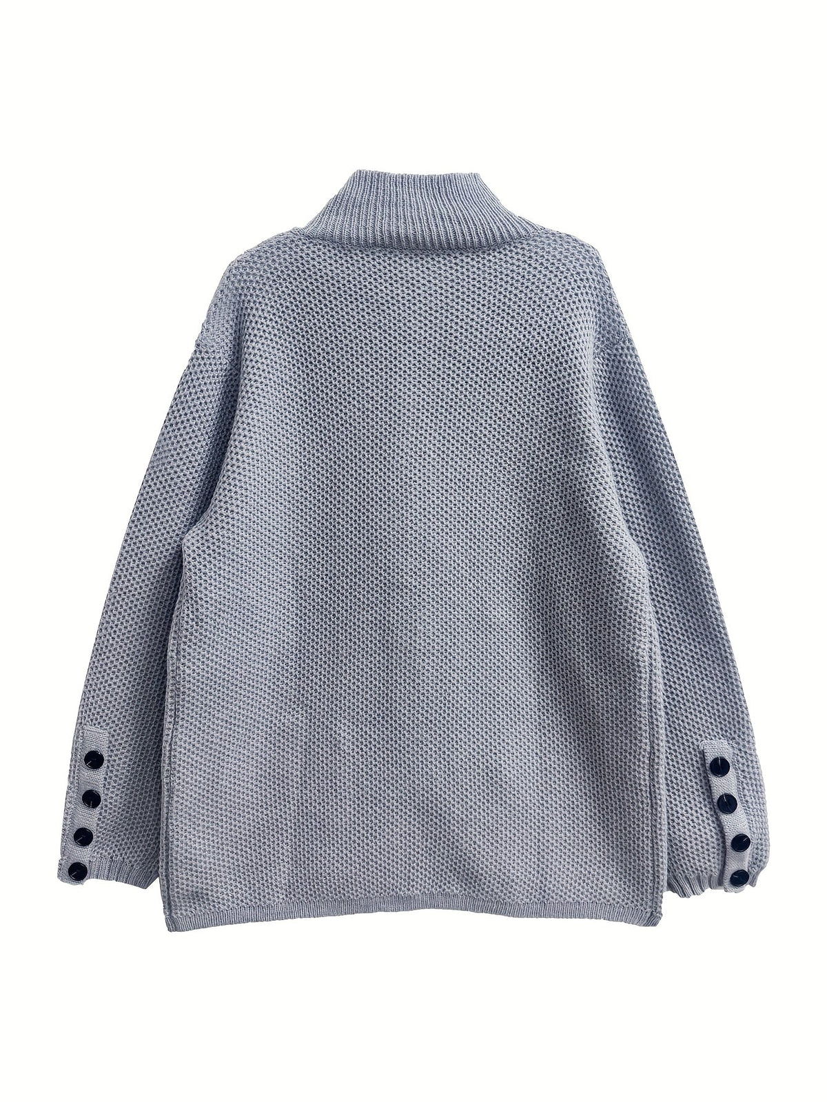 Elegant Women's High Neck Pocket Cardigan Coat